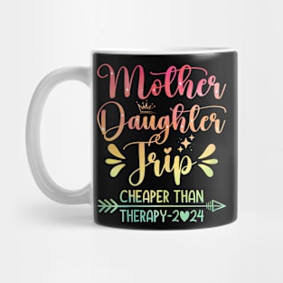 Matching Mother Daughter Tie Dye Getaway Weekend Trip 2024 Mug